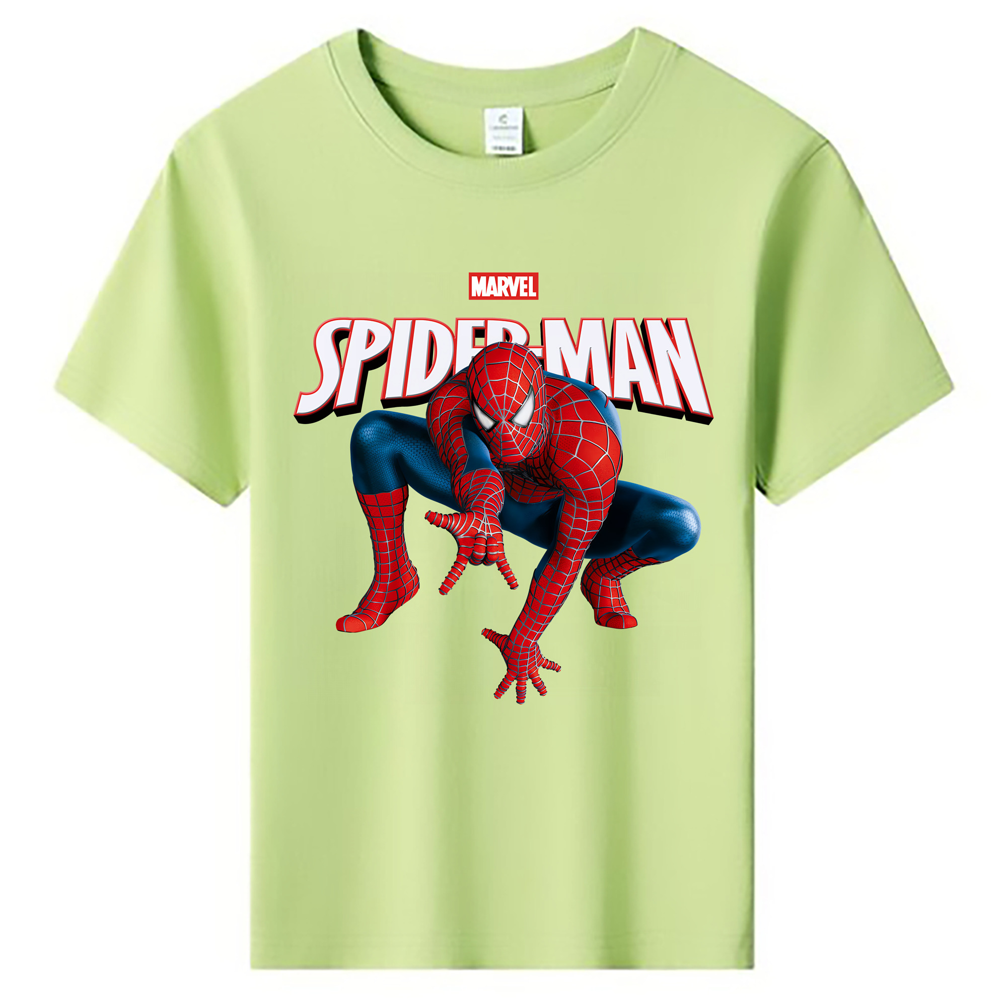 （画像用） Spider Man スパイダーマン 綿100％キッズTシャツ（フロントプリント）